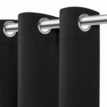 Czarna Zasłona Zaciemniająca Blackout 140x250 HOLD