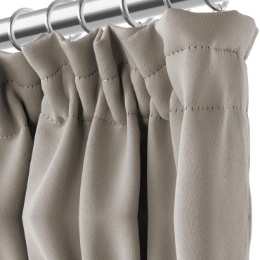 Ciemny Beż Zasłona Zaciemniająca Na Taśmie Blackout 140x270 HOLD