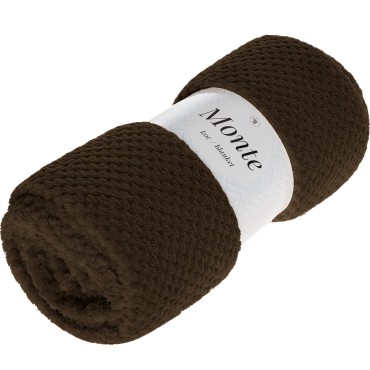 Brązowy Koc Narzuta Na Fotel 75x150 Monte