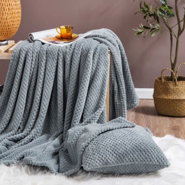 Szary Koc Z Mikrofibry 200x220 Monte