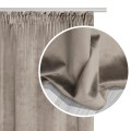 Ciemny Beż Zasłona Welurowa Na Taśmie 140x300 Velvet Soft