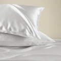Biała Pościel Jedwabna 160x200 Jednobarwna