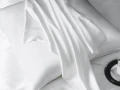Biała Pościel Jedwabna 160x200 Jednobarwna