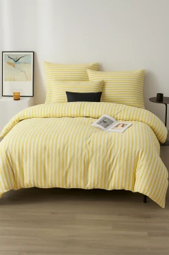 Pościel Bawełniana 140x200 STRIGHT YELLOW