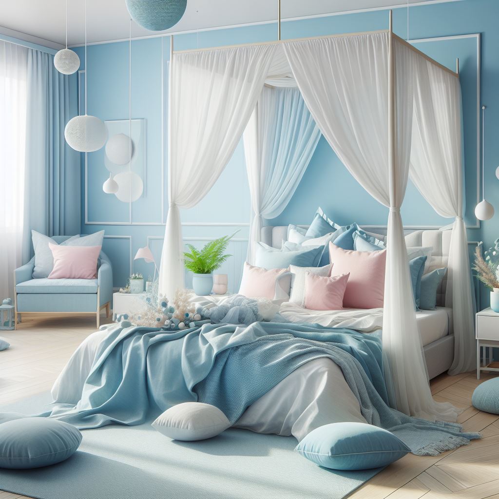 Aranżacja pastelowej sypialni