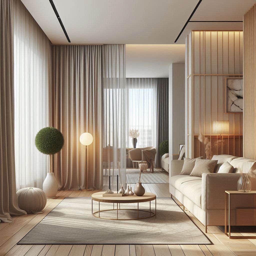 Dzielenie pokoju za pomocą tkanin