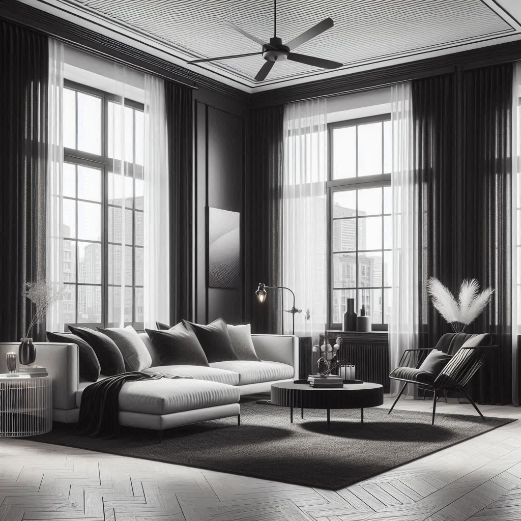 Czarno-białe wnętrze - jakie dodatki?